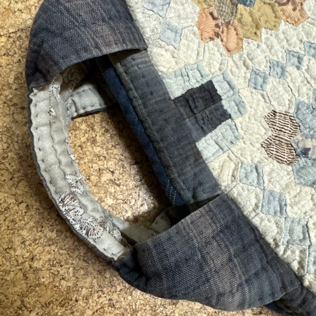 ハンドメイド パッチワーク トートバッグ 手縫い