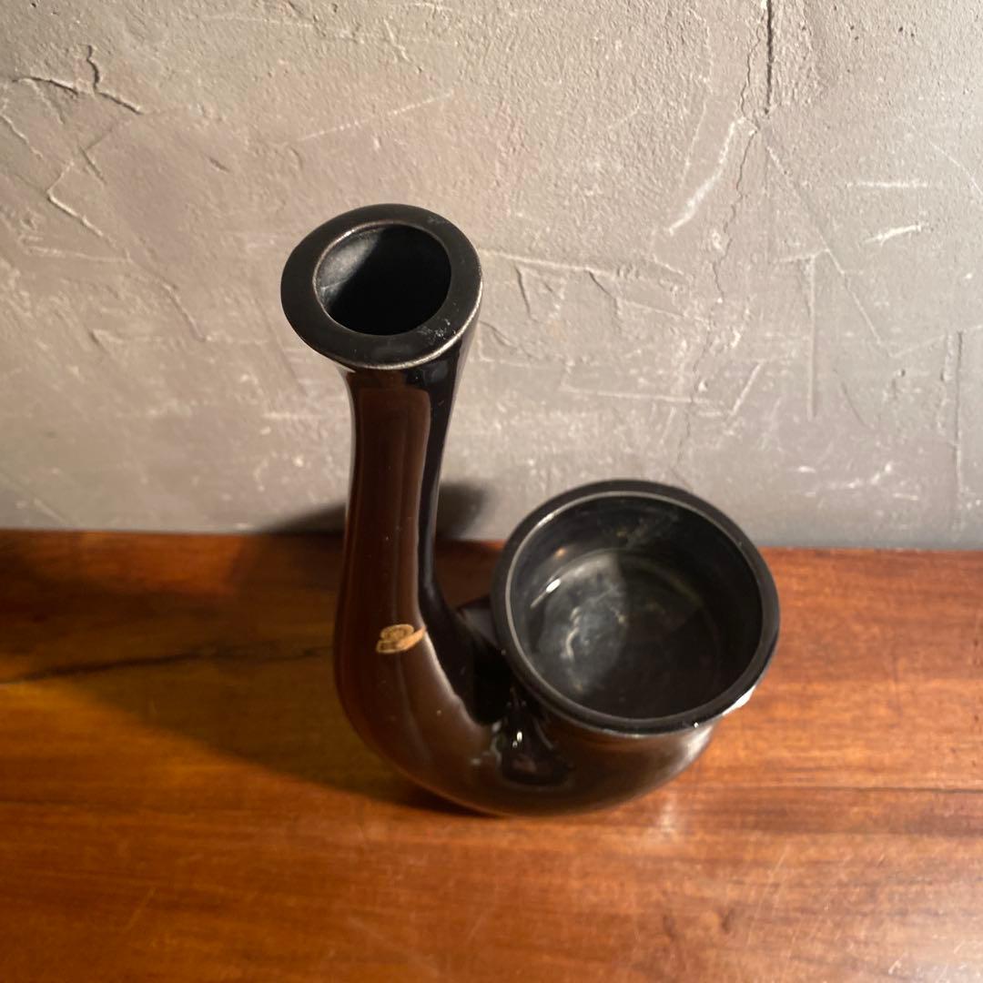 陶器製 モダンデザインフラワーベース 作家物 昭和レトロ ヴィンテージ