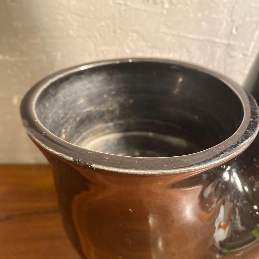 陶器製 モダンデザインフラワーベース 作家物 昭和レトロ ヴィンテージ