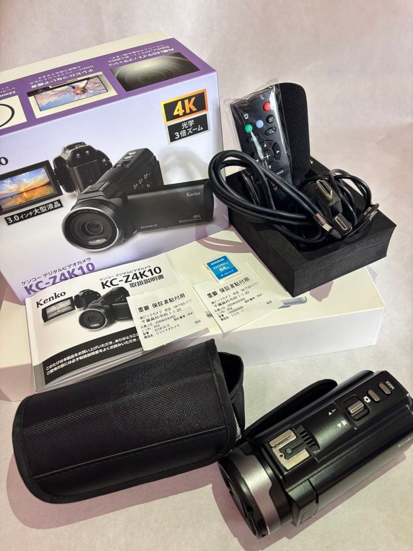 Kenko KC-Z4K10 4Kビデオカメラ（64GB SDカード付）