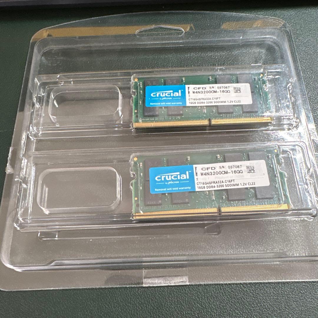 Crucial DDR4-3200 32GB(16GB×2)SODIMM