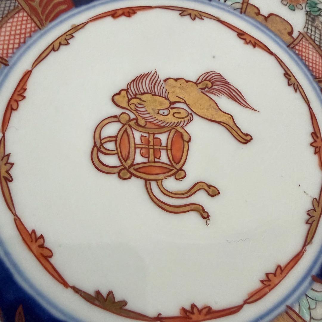 【D】伊万里様式 色絵 金彩 七寸皿 宝尽くし 輪花 1枚Imari Plate