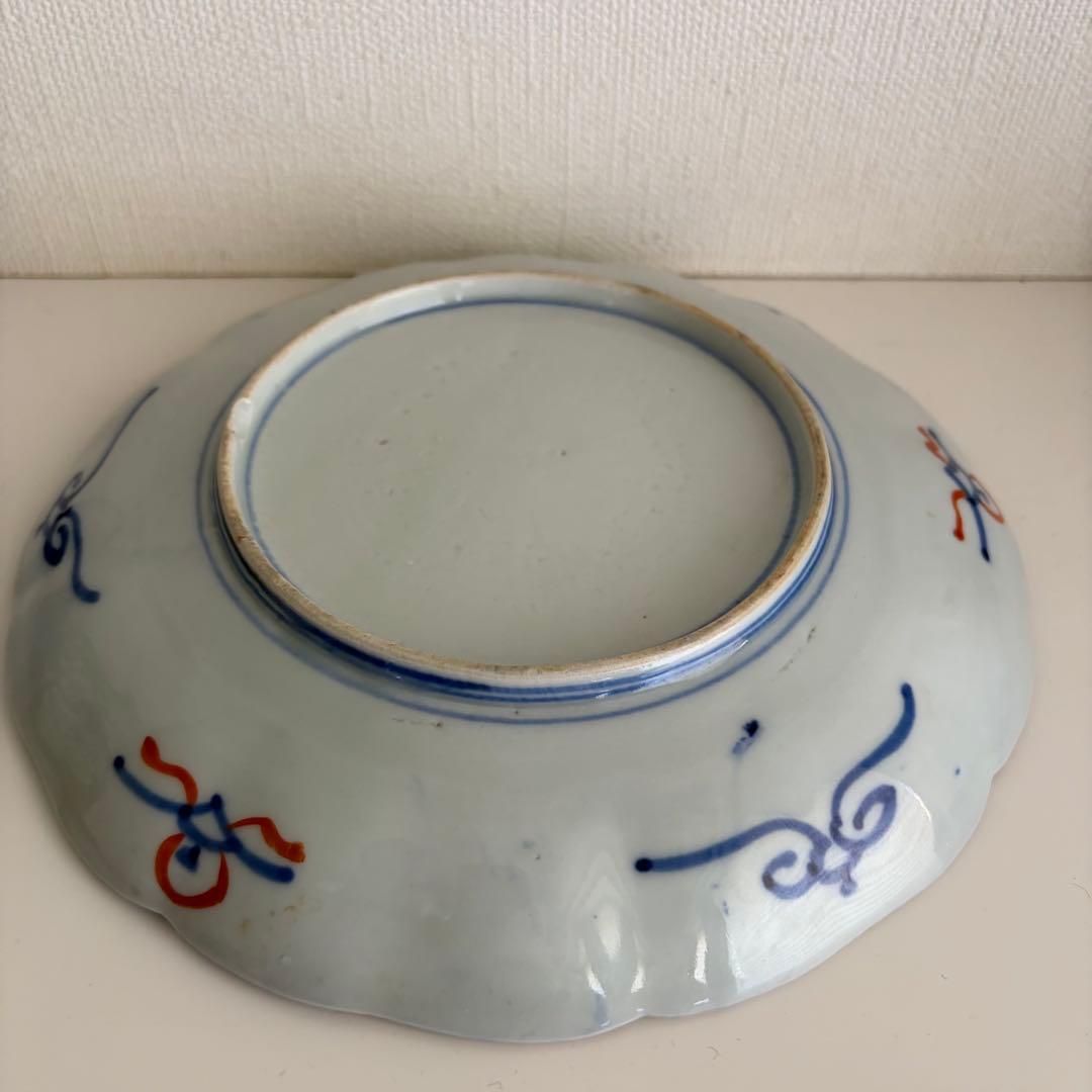【D】伊万里様式 色絵 金彩 七寸皿 宝尽くし 輪花 1枚Imari Plate
