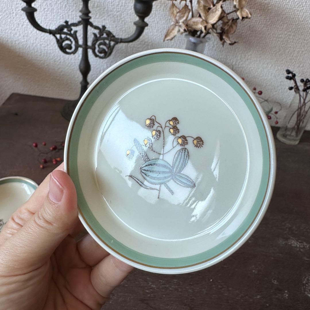 ロイヤルコペンハーゲン　クェイキンググラス　小判草　小皿3点セット