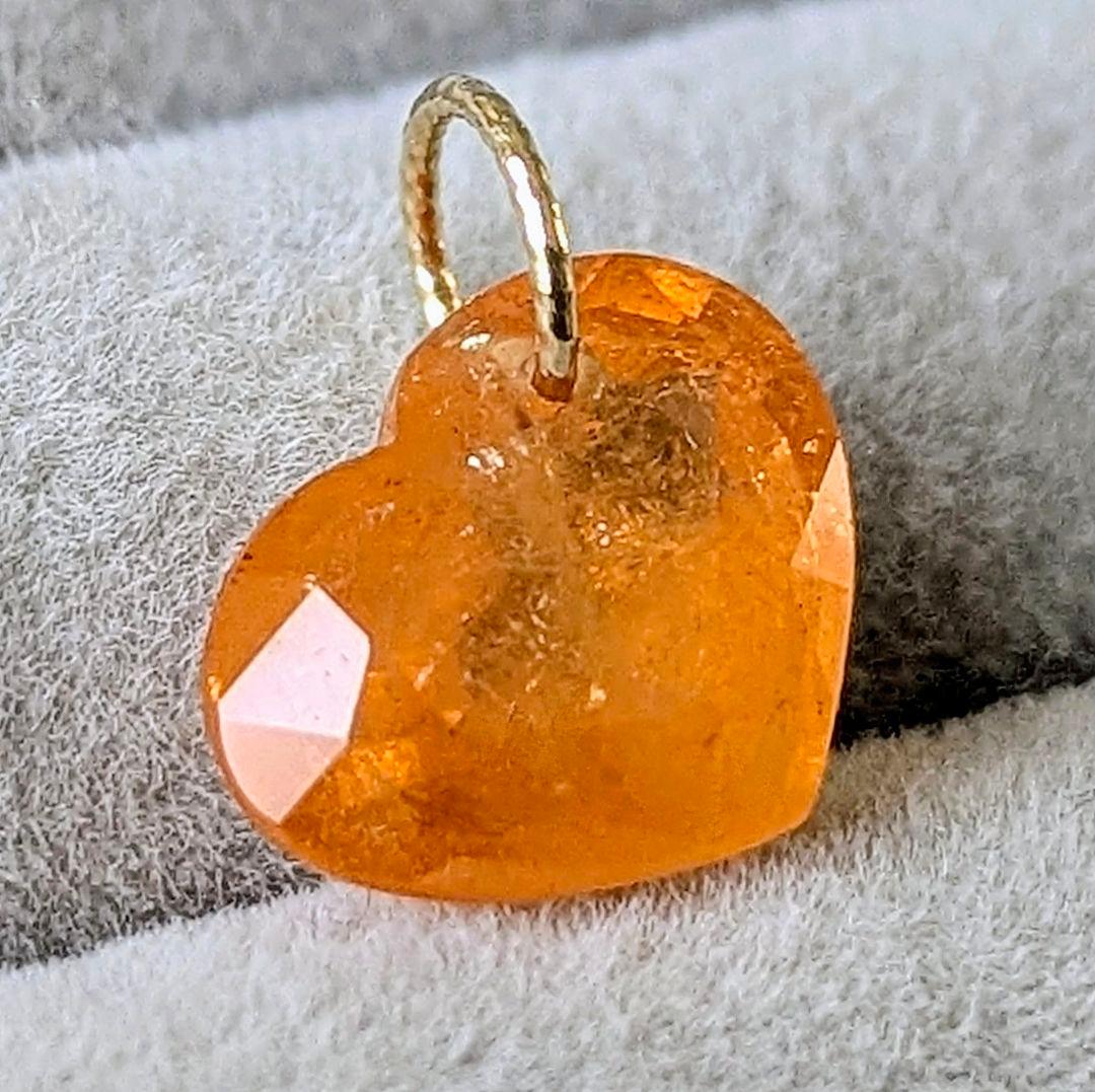 ♢N♢K18 マンダリンガーネット 5.53ct ネックレスチャ―ム
