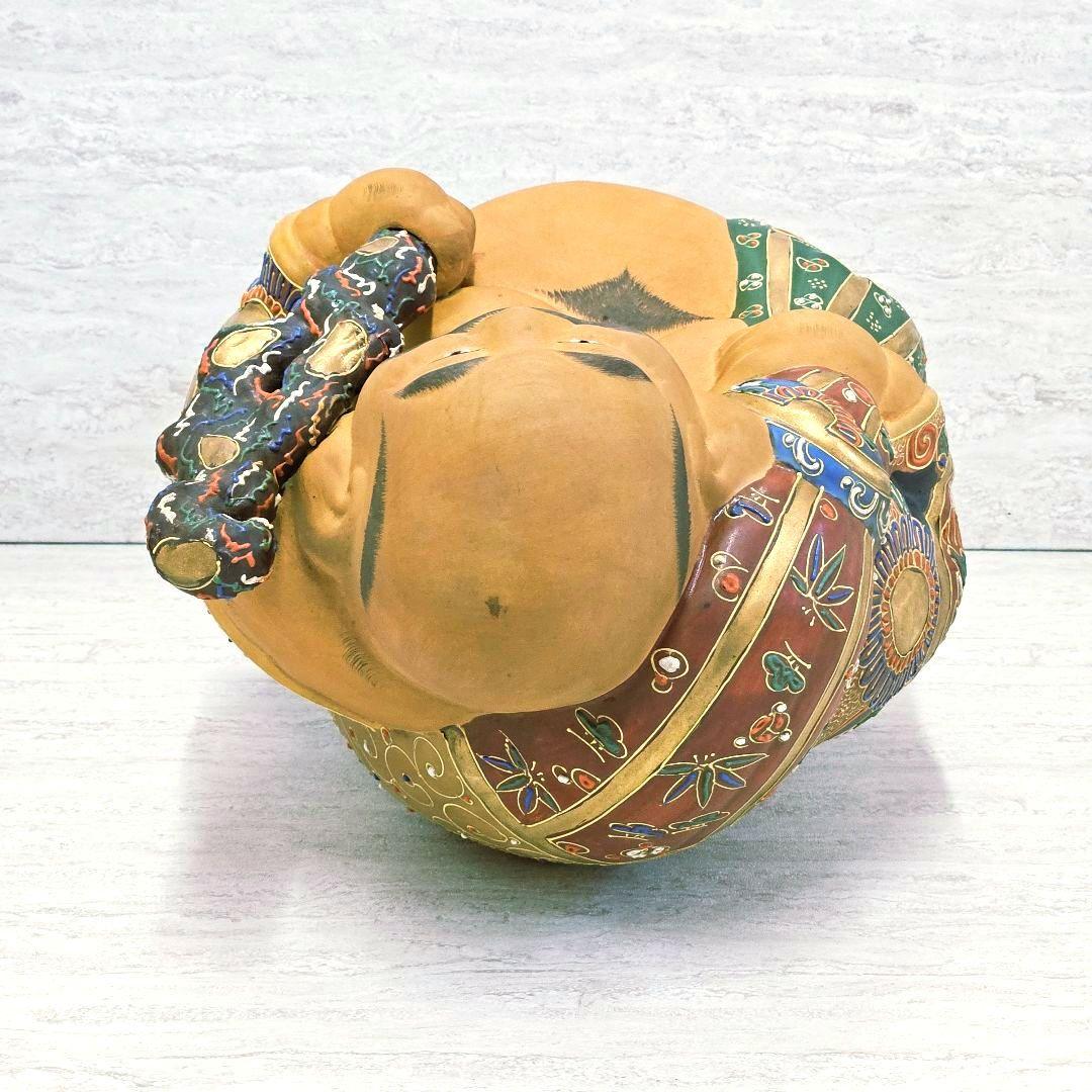 美品‼️九谷焼（くたにやき）の大型「布袋尊（ほていそん）」置物