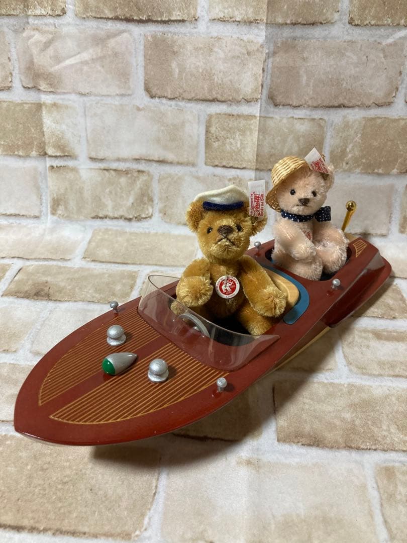 【ゆい】シュタイフ テディベア ウィズ モーターボート 白タグ限定品