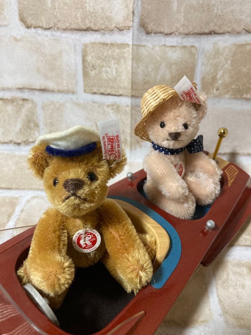 【ゆい】シュタイフ テディベア ウィズ モーターボート 白タグ限定品