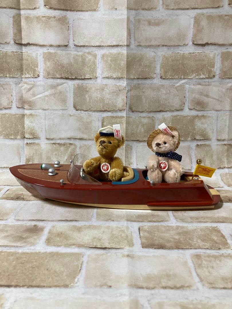 【ゆい】シュタイフ テディベア ウィズ モーターボート 白タグ限定品