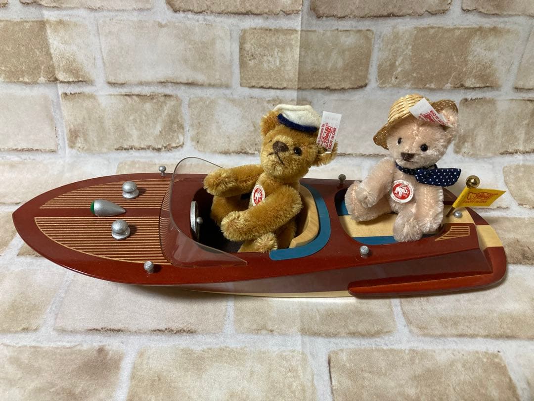 【ゆい】シュタイフ テディベア ウィズ モーターボート 白タグ限定品