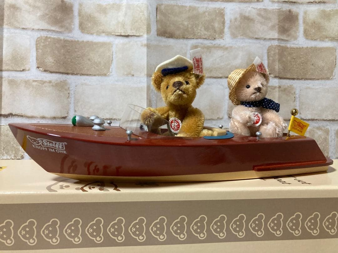 【ゆい】シュタイフ テディベア ウィズ モーターボート 白タグ限定品