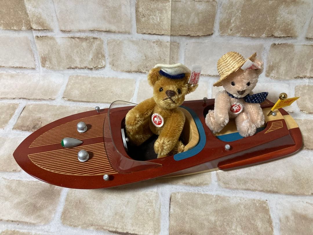 【ゆい】シュタイフ テディベア ウィズ モーターボート 白タグ限定品