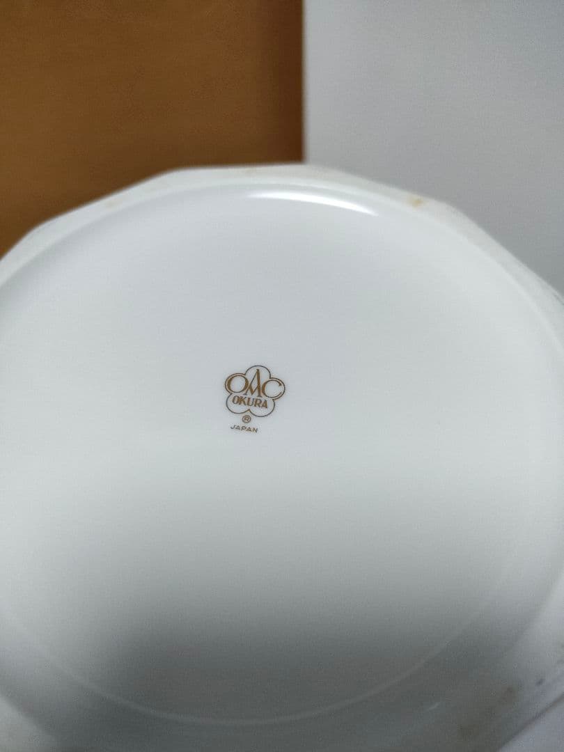 大倉陶園　花器　花瓶　花柄　金縁