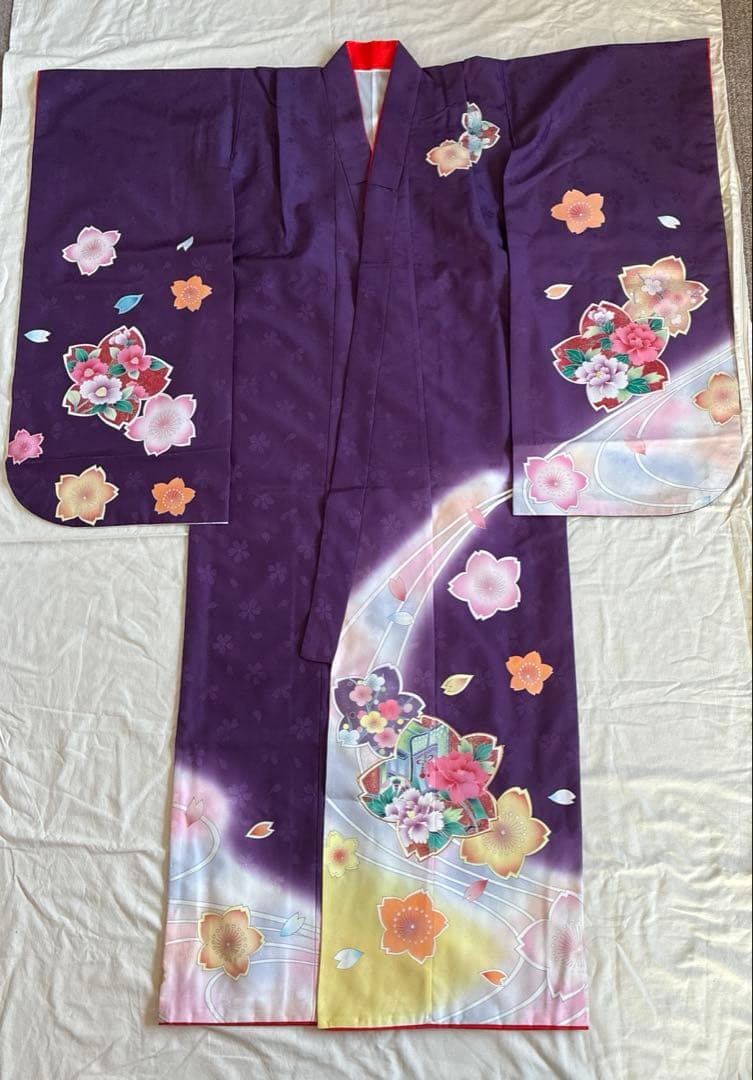 特別値引き　美品中古　七五三用 着物2点セット7歳用　おまけ付き