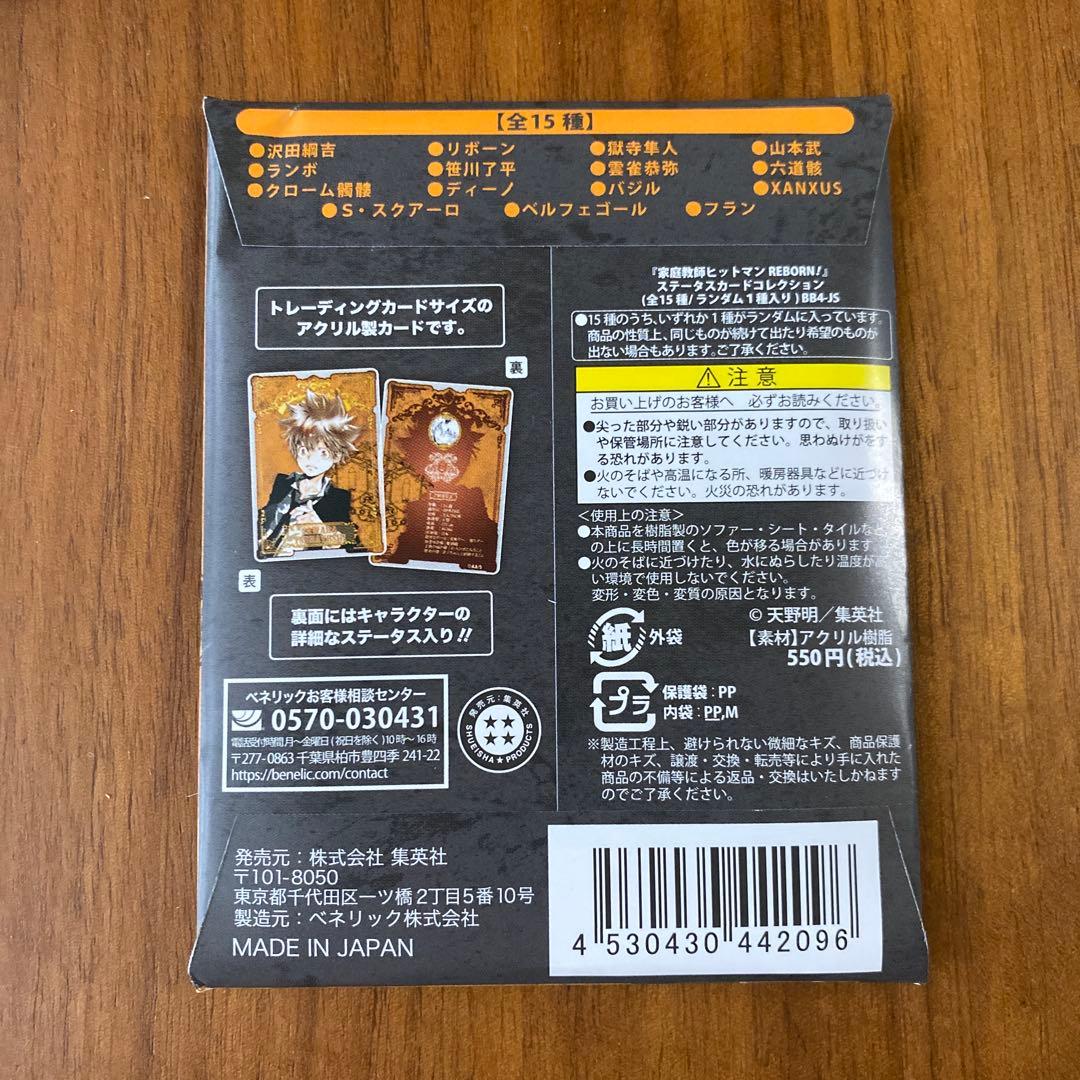家庭教師ヒットマンREBORN! ステータスカード　ステカ　全15種