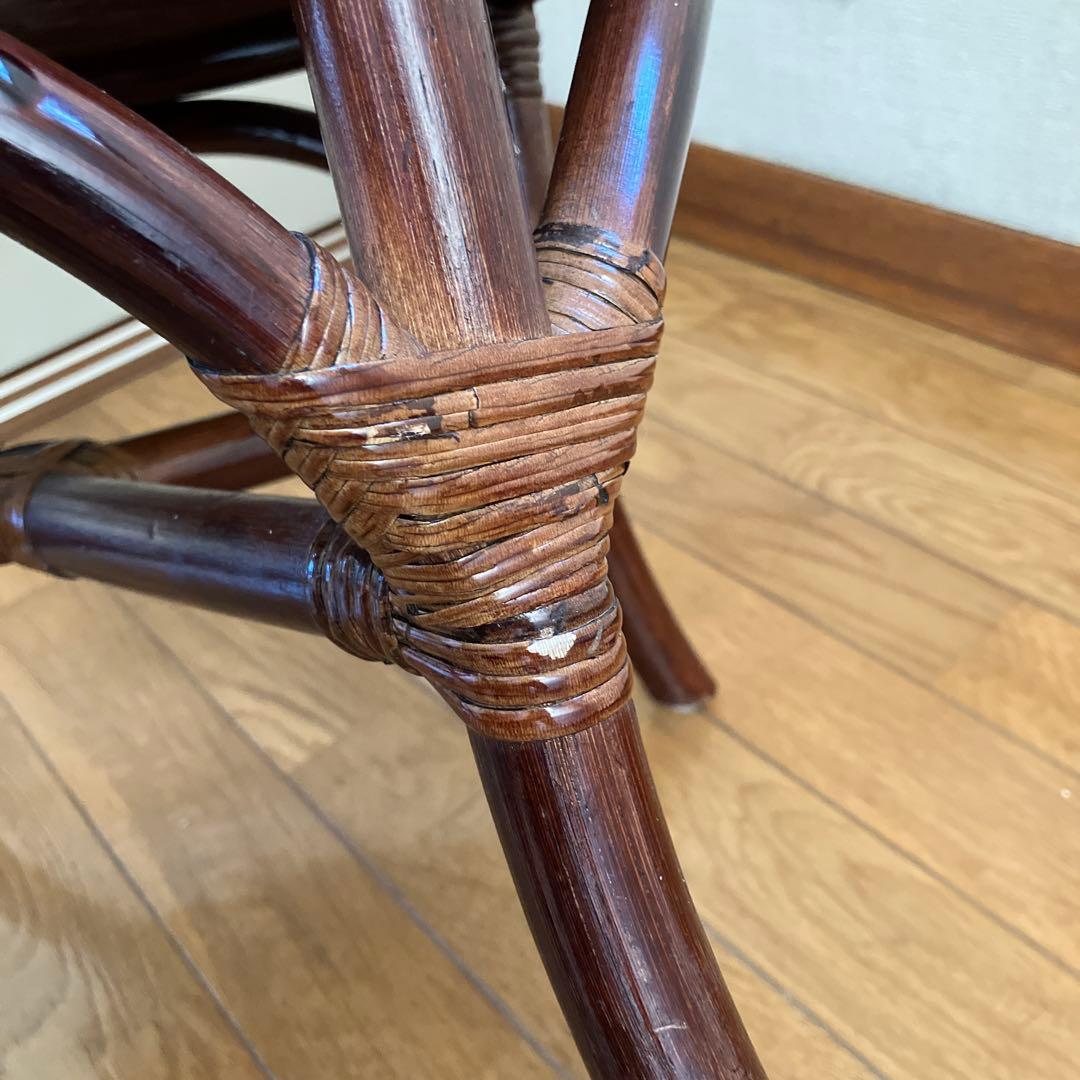 ラタン 回転椅子 2脚