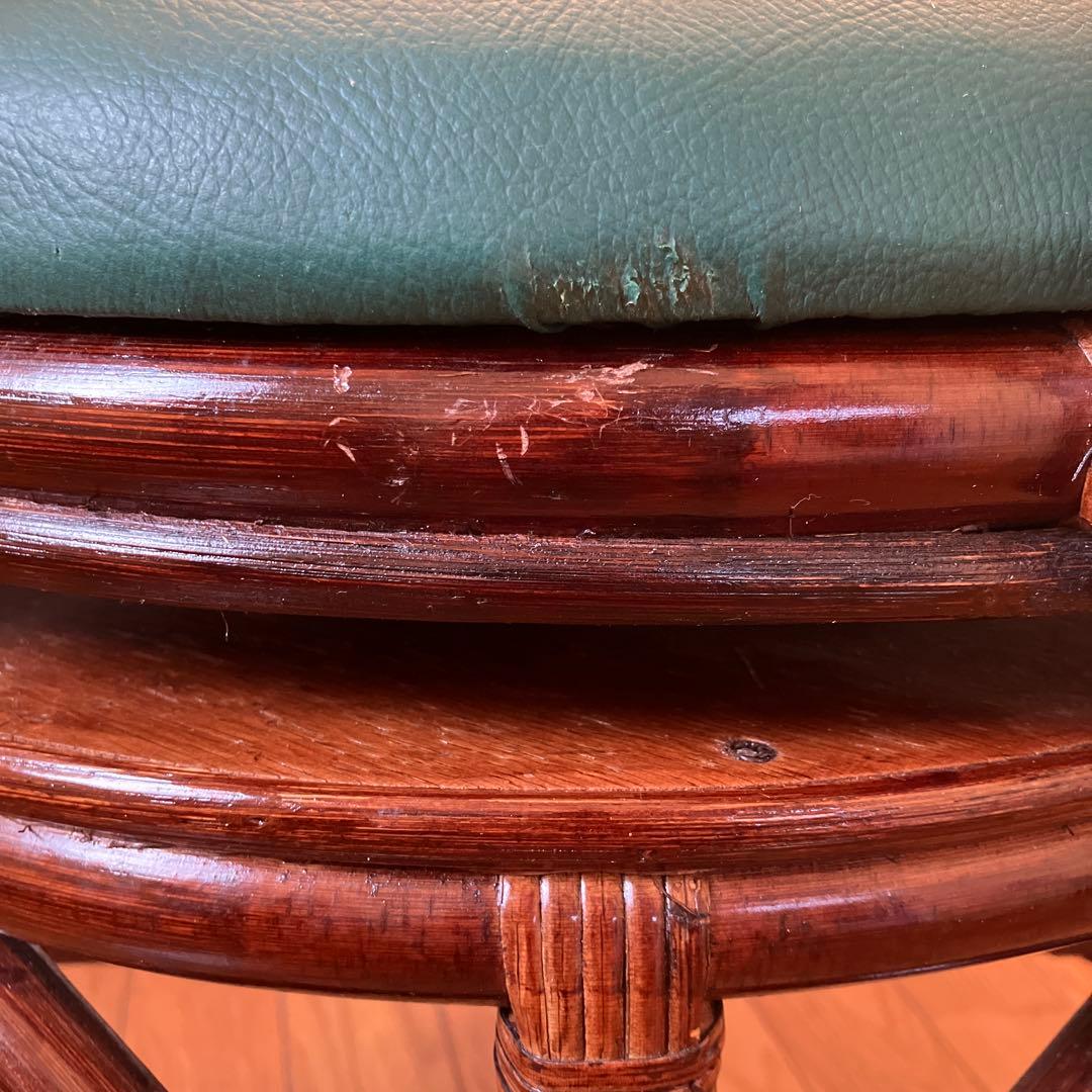 ラタン 回転椅子 2脚