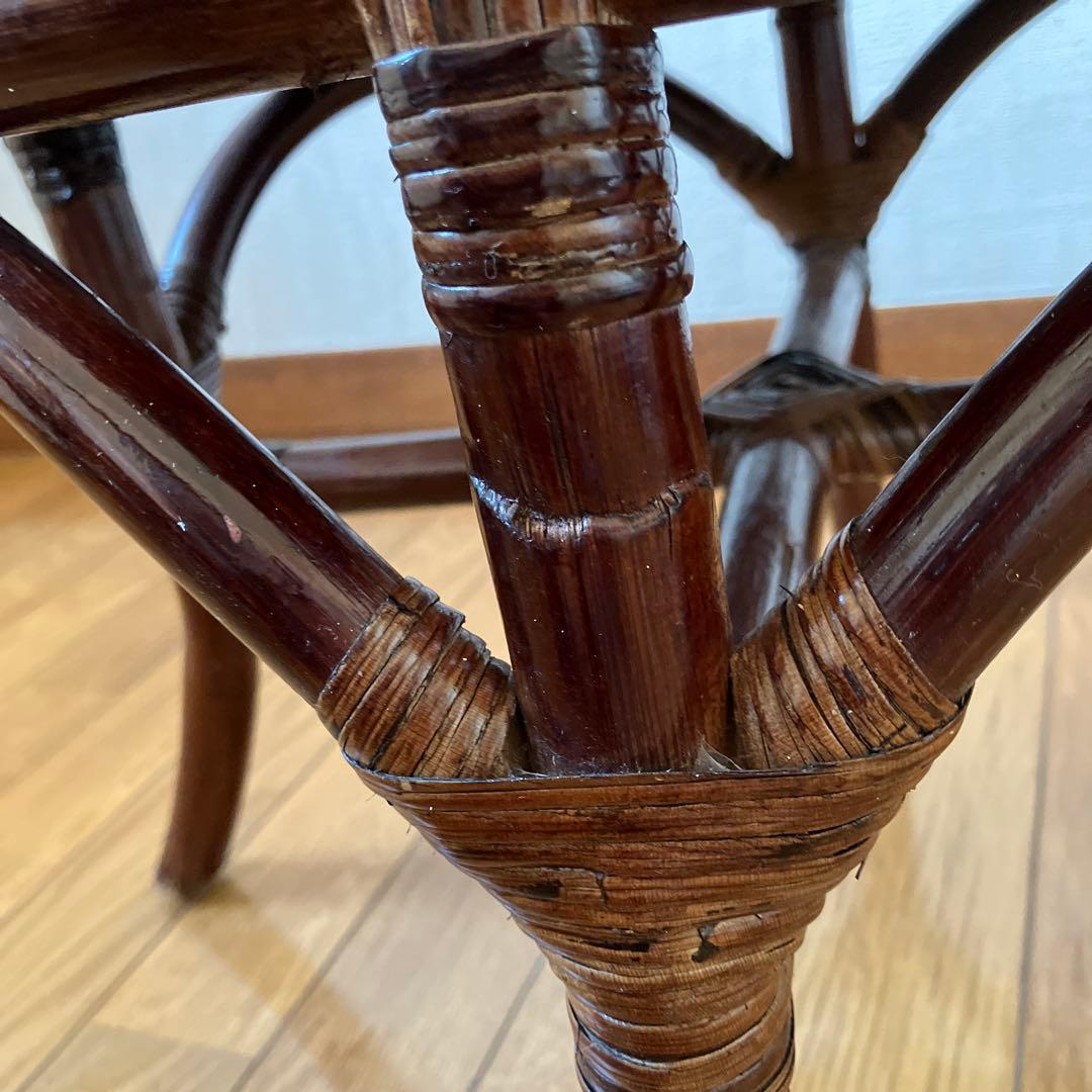 ラタン 回転椅子 2脚