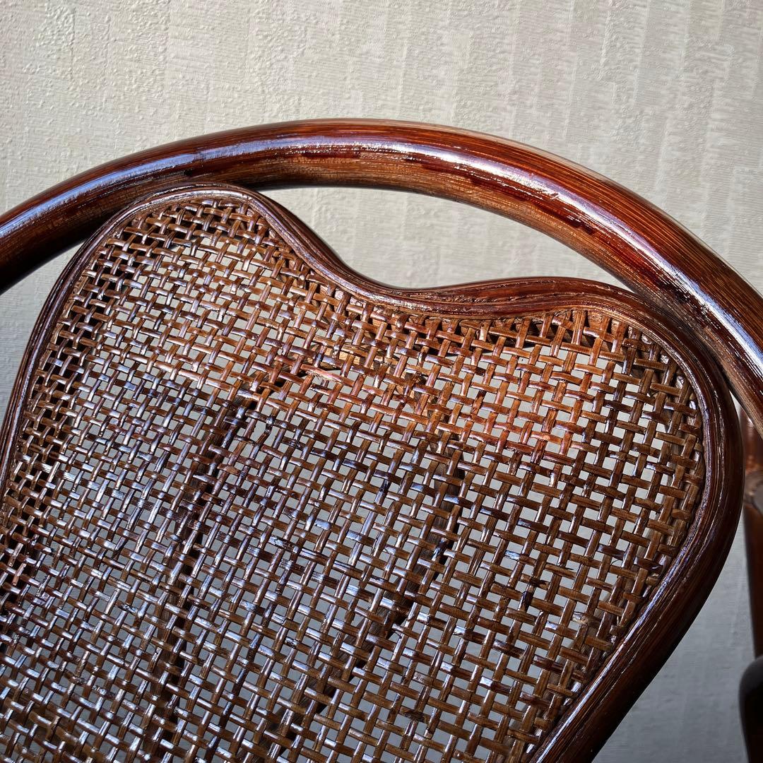 ラタン 回転椅子 2脚