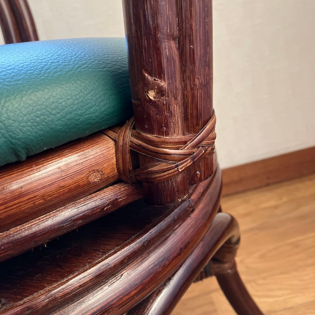 ラタン 回転椅子 2脚