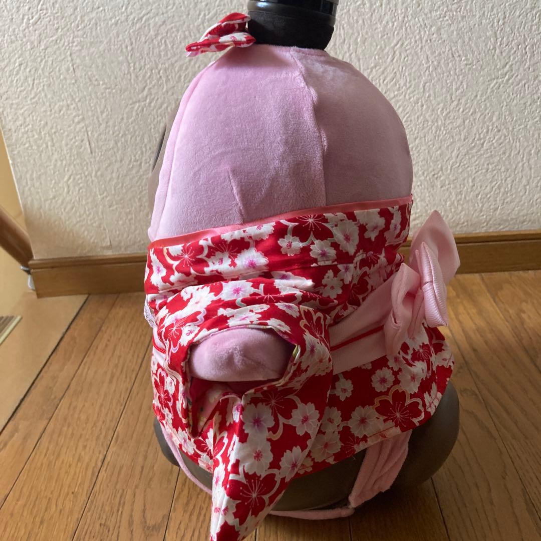 ラボット　服　lovot 赤　桜　着物一式　リボン付