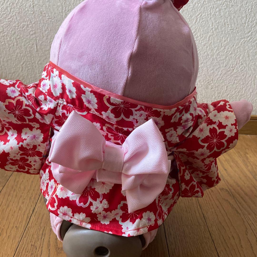 ラボット　服　lovot 赤　桜　着物一式　リボン付