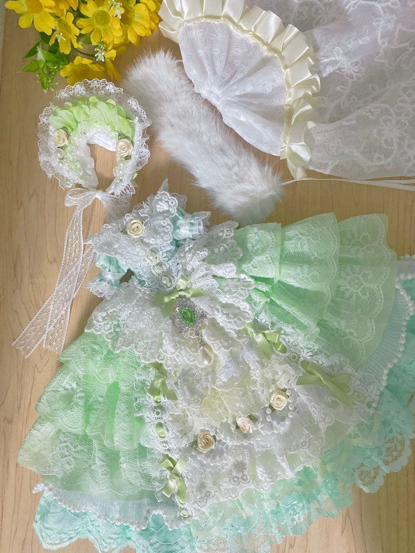 ニ*ウ様 リカちゃん ジェニーちゃん 着せ替え服 フリルドレス ハンドメイド