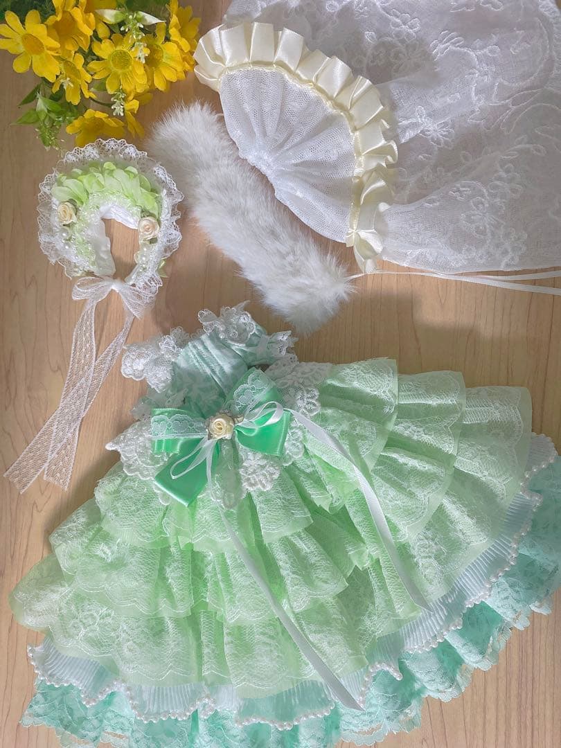 ニ*ウ様 リカちゃん ジェニーちゃん 着せ替え服 フリルドレス ハンドメイド