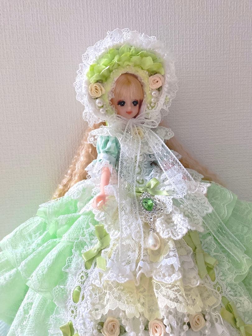 ニ*ウ様 リカちゃん ジェニーちゃん 着せ替え服 フリルドレス ハンドメイド