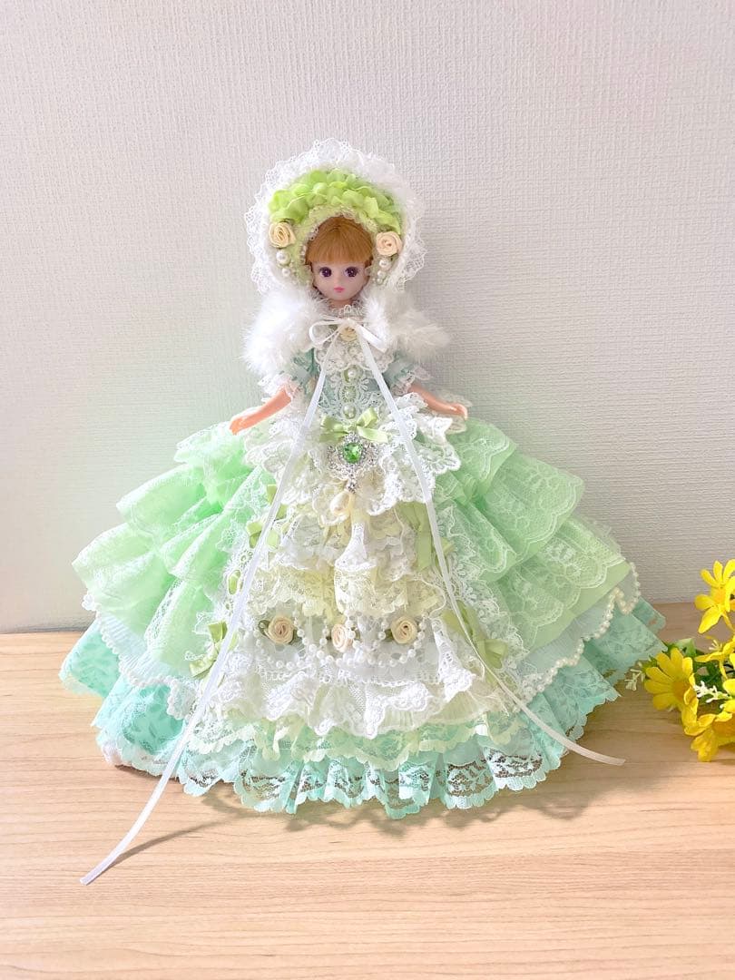 ニ*ウ様 リカちゃん ジェニーちゃん 着せ替え服 フリルドレス ハンドメイド