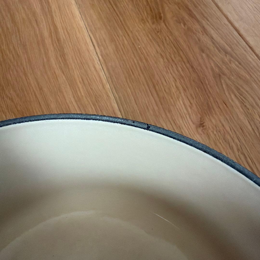 【ル・クルーゼ】ココット・ロンド 22cm コースタルブルー　匿名配送