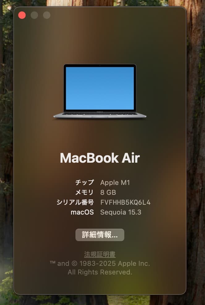 MacBook Air M1チップ