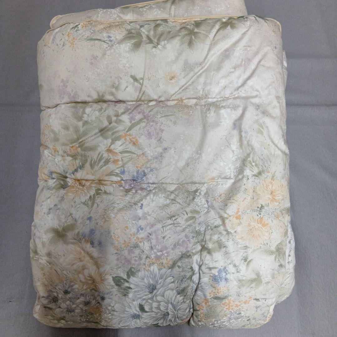 花柄羊毛混肌掛け布団 150cm x 210cm(シングルサイズ)