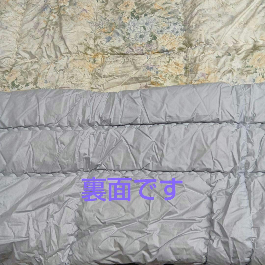 花柄羊毛混肌掛け布団 150cm x 210cm(シングルサイズ)