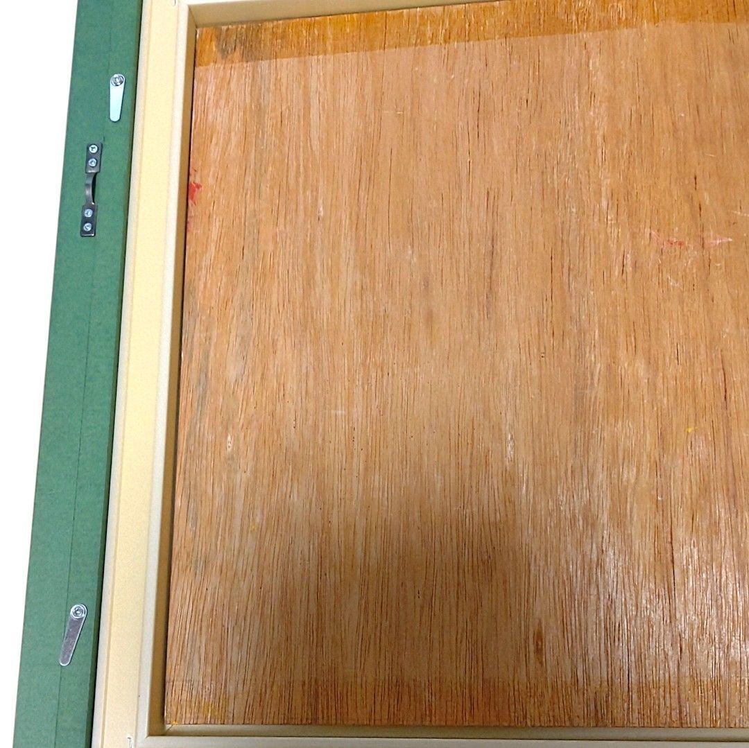 百瀬善明作 立体画 盛り絵 赤富士額装 54.5cm×45.2cm