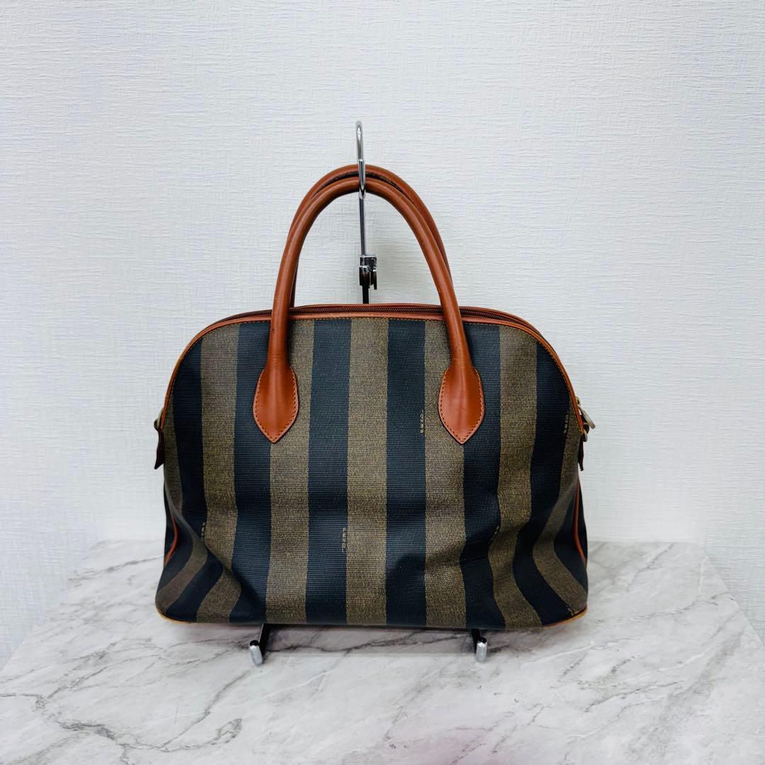 ✨FENDI✨フェンディ✨ペカン柄✨ブラウンブラック✨ヴィンテージ✨ハンドバッグ