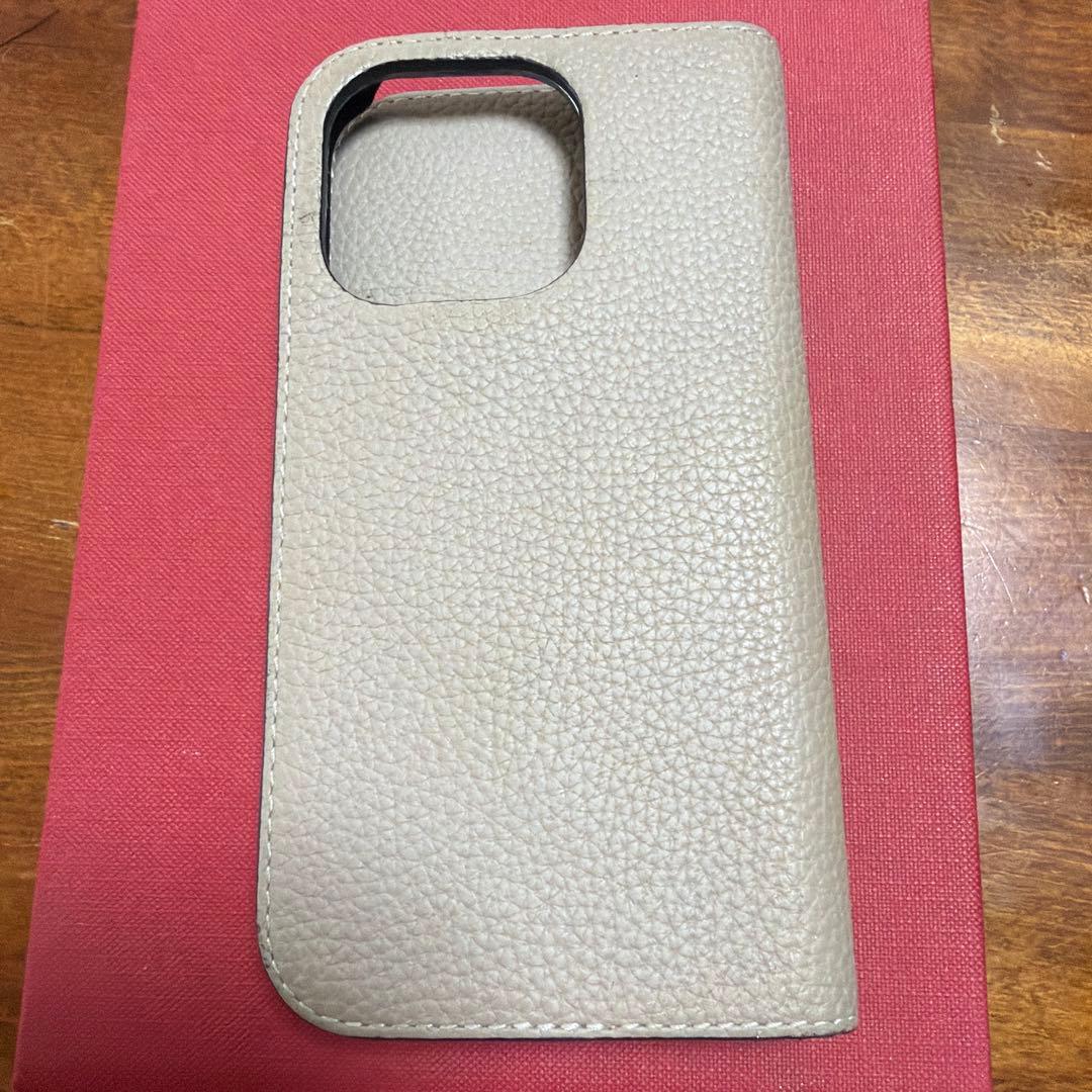 BONAVENTURA iPhone１５Pro手帳型ケース グレー
