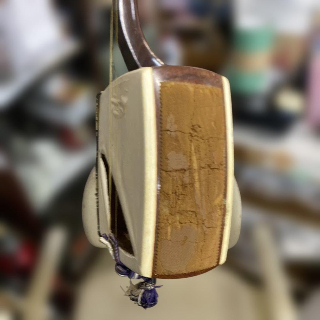 三味線本体 破れ、弦切れ有り 和楽器　ジャンク