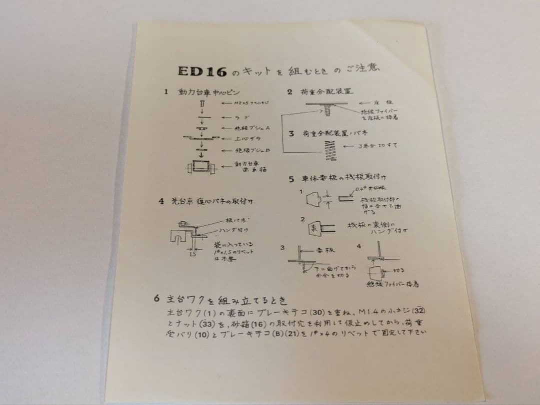 MIYAZAWA ED16 HOゲージ トータルキット　原型