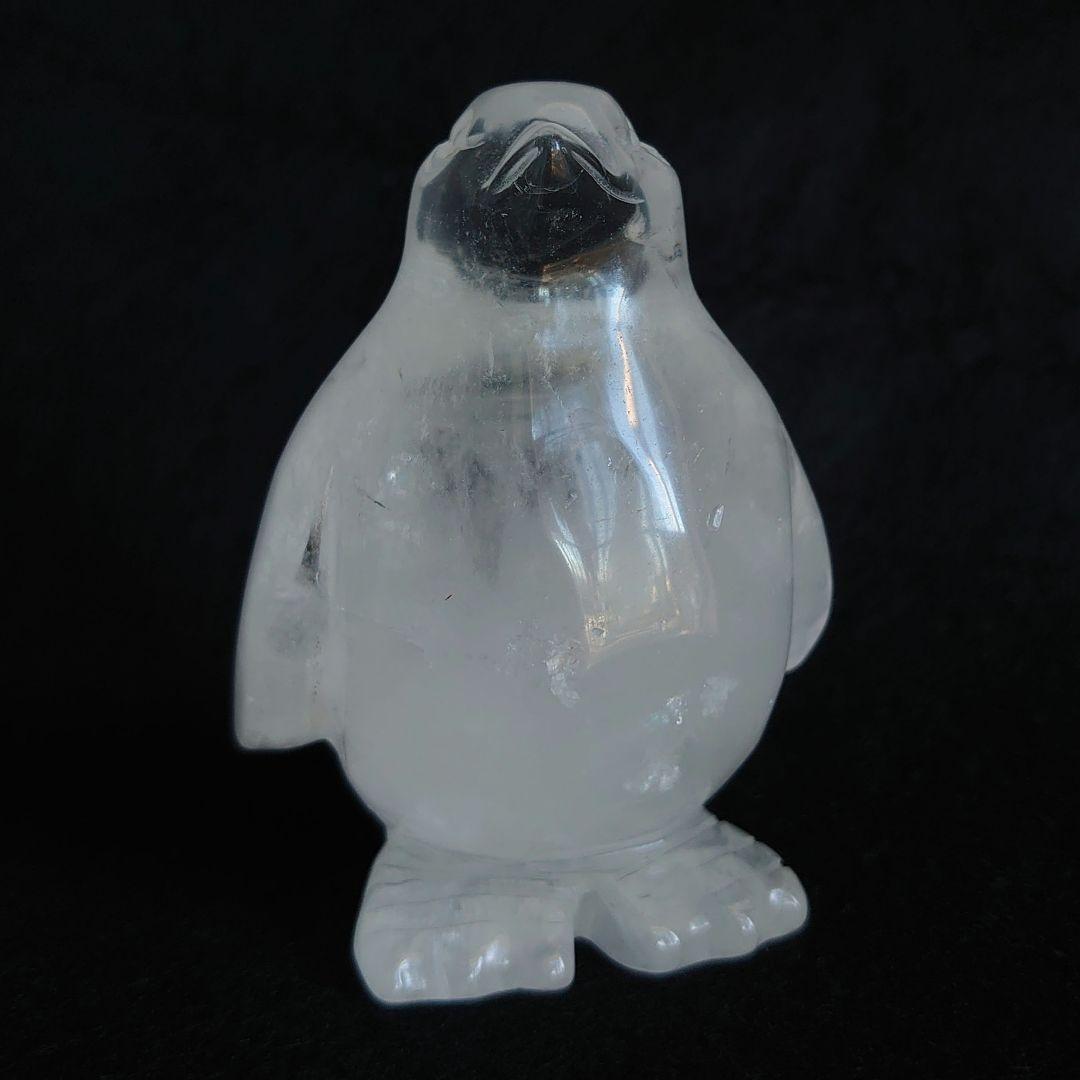 水晶　ペンギン　置物　素敵な逸品