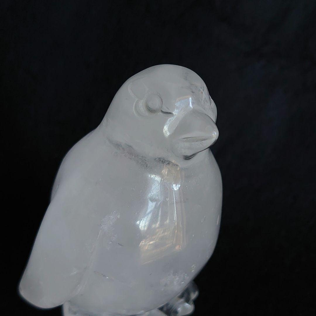水晶　ペンギン　置物　素敵な逸品