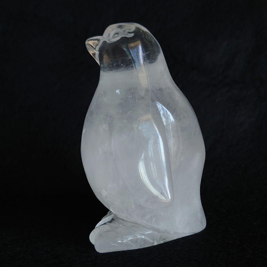 水晶　ペンギン　置物　素敵な逸品