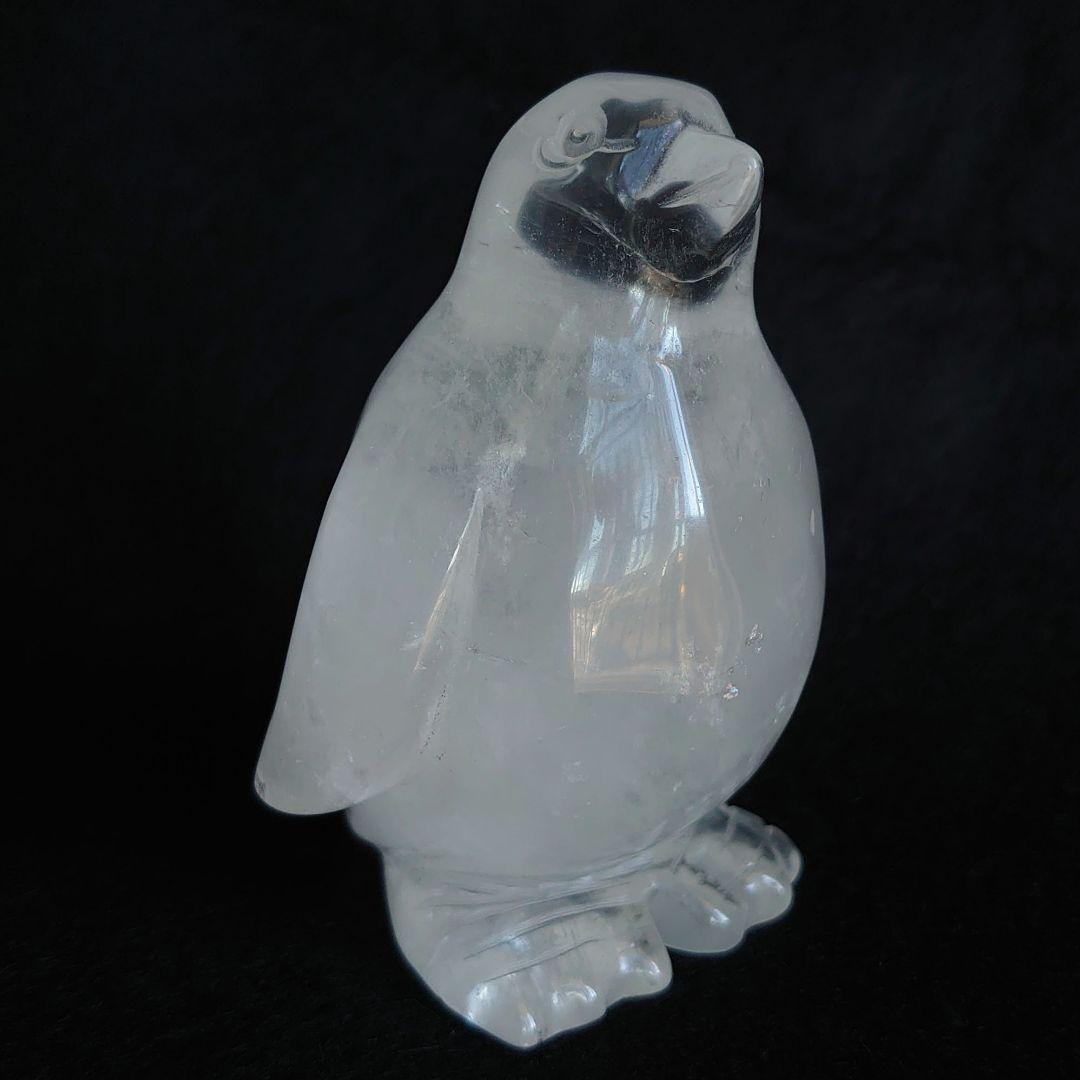 水晶　ペンギン　置物　素敵な逸品