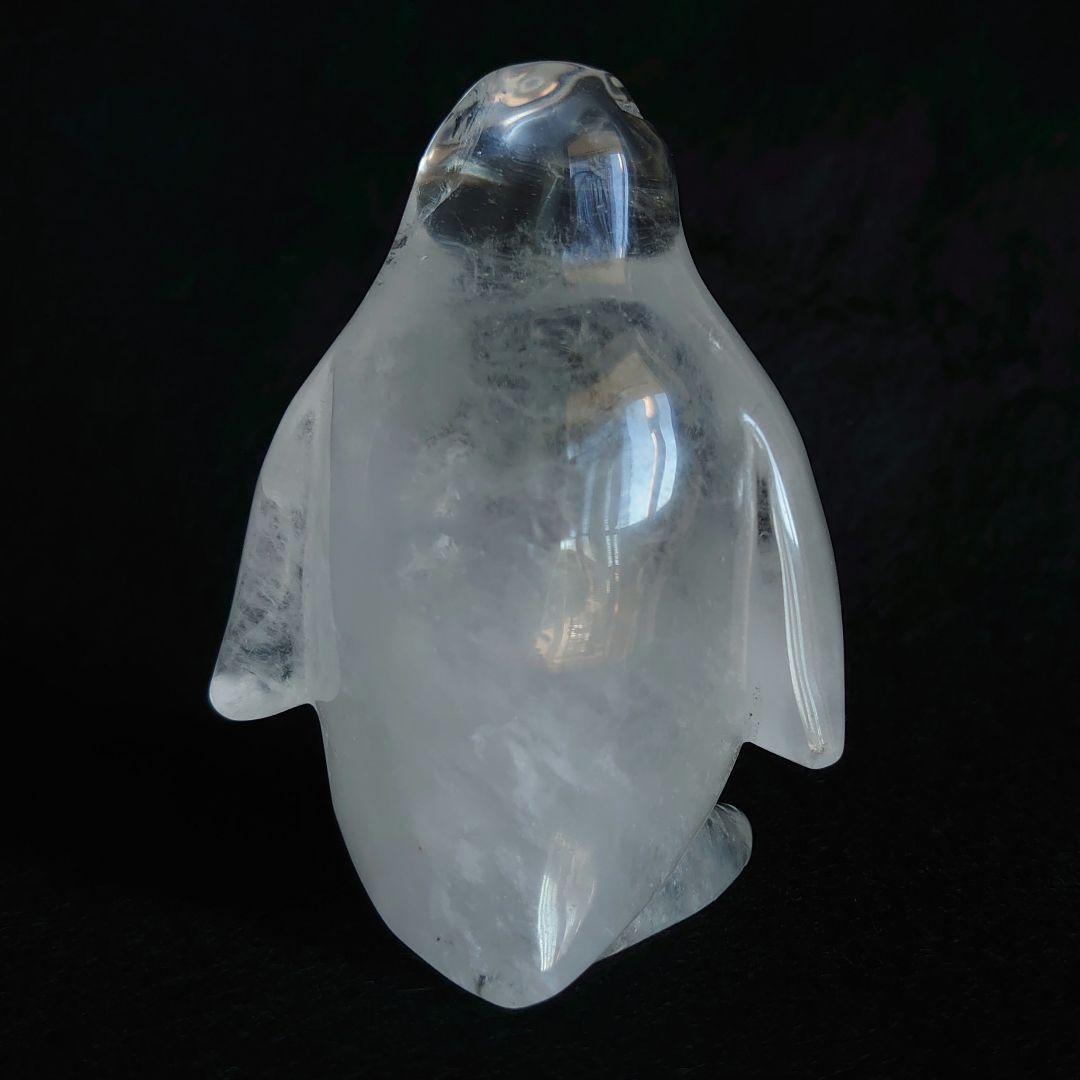 水晶　ペンギン　置物　素敵な逸品