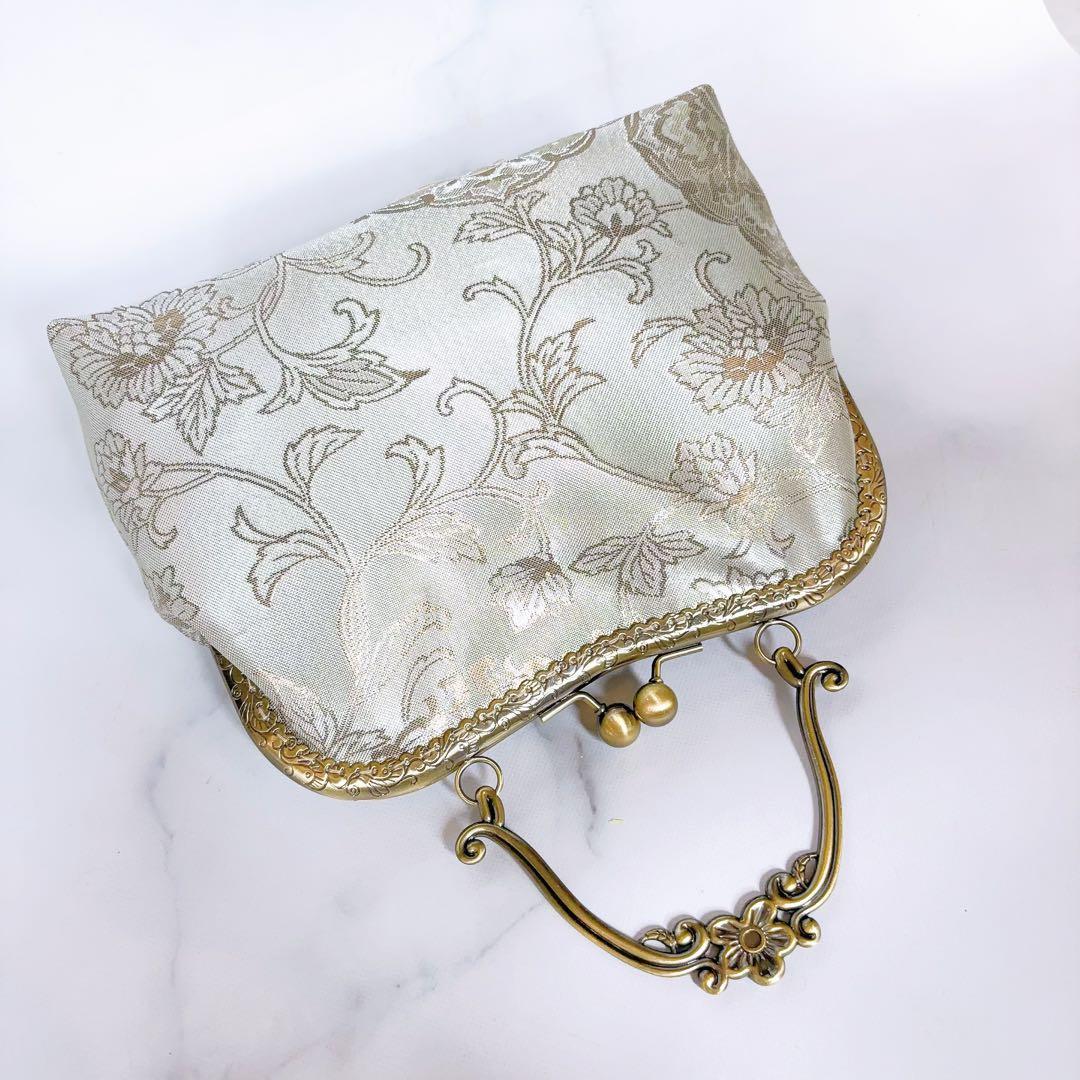 2月の新作1点物！！幻想的なオーロラ本佐賀錦の煌めき上品パーティーバッグ帯バッグ