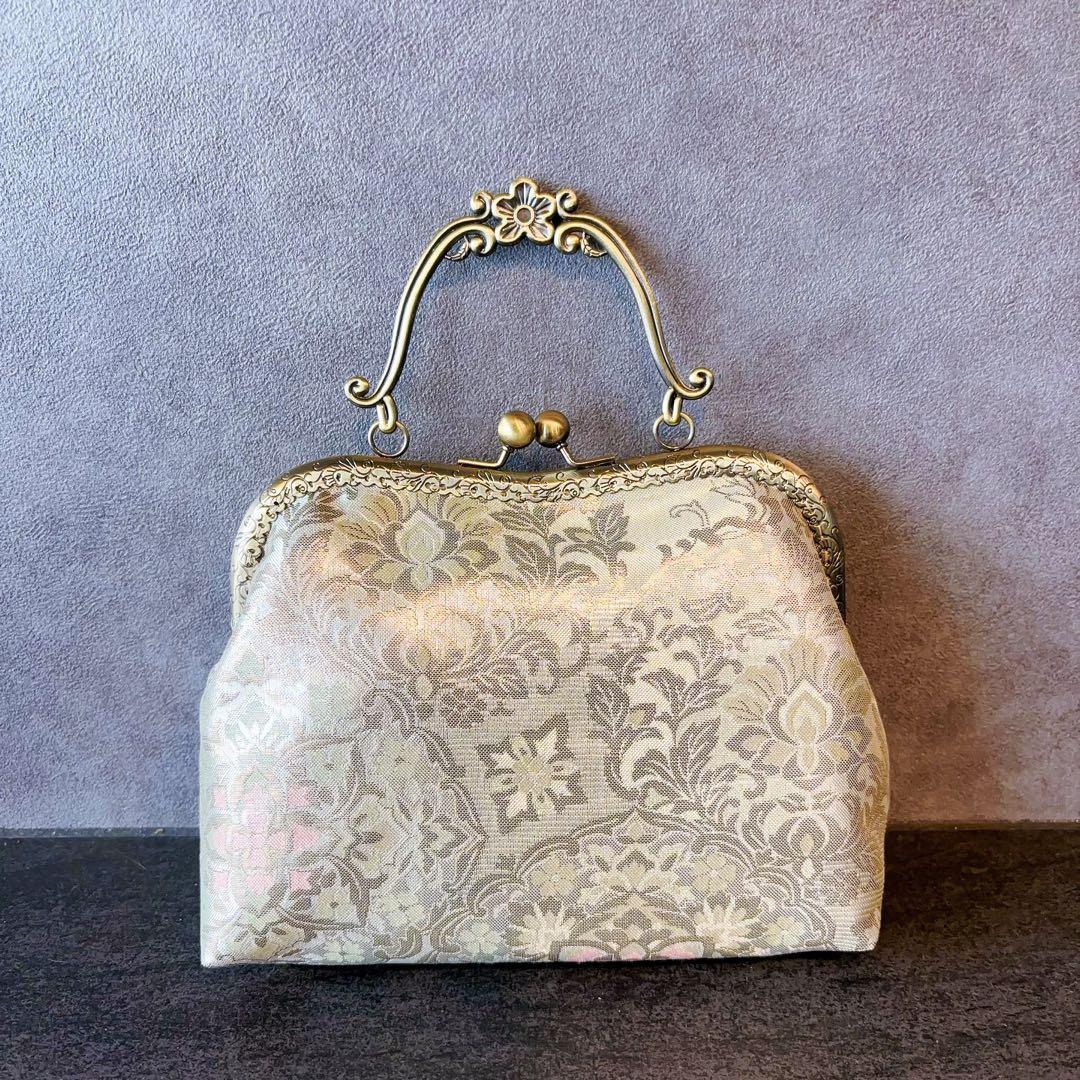 2月の新作1点物！！幻想的なオーロラ本佐賀錦の煌めき上品パーティーバッグ帯バッグ