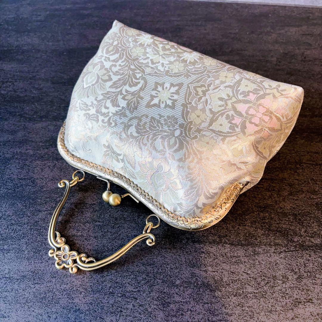 2月の新作1点物！！幻想的なオーロラ本佐賀錦の煌めき上品パーティーバッグ帯バッグ