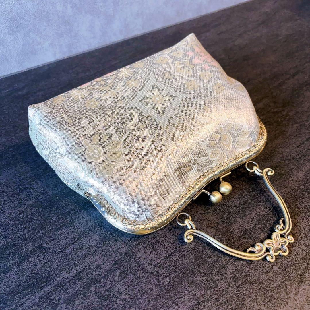 2月の新作1点物！！幻想的なオーロラ本佐賀錦の煌めき上品パーティーバッグ帯バッグ