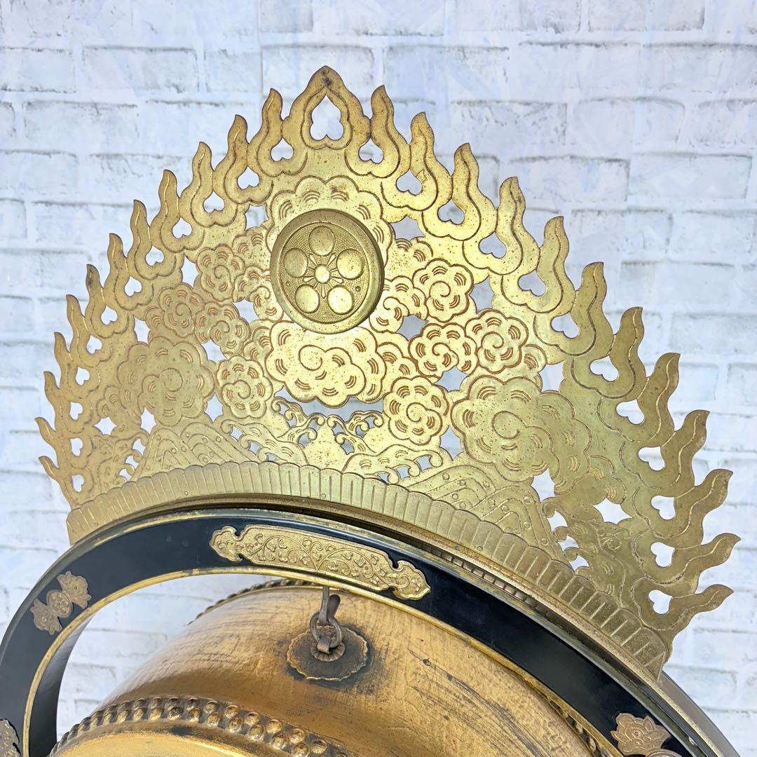 火焔太鼓 仏教美術 大型 時代物 寺院 仏具 仏教法具 桴付き 日本伝統 希少