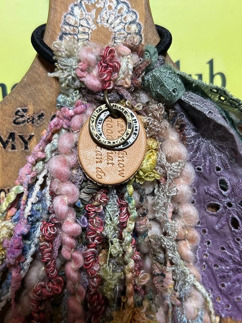 タッセルヘアーゴム　くすみピンク　No.359